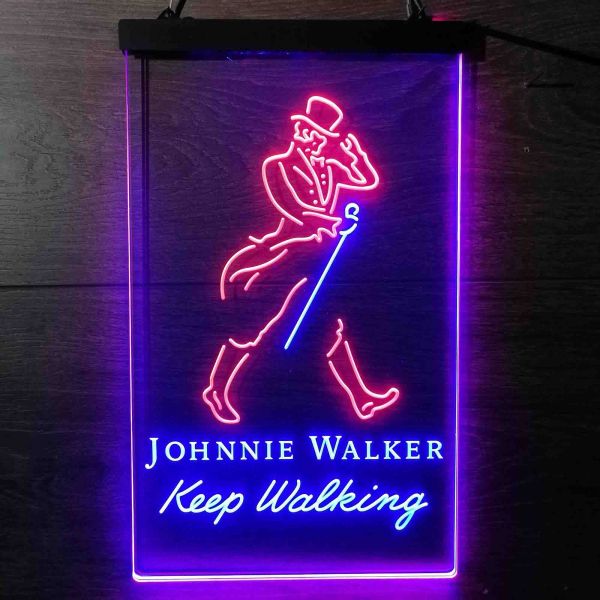 Johnnie Walker Keep Walking Dual LED Neon Light Sign